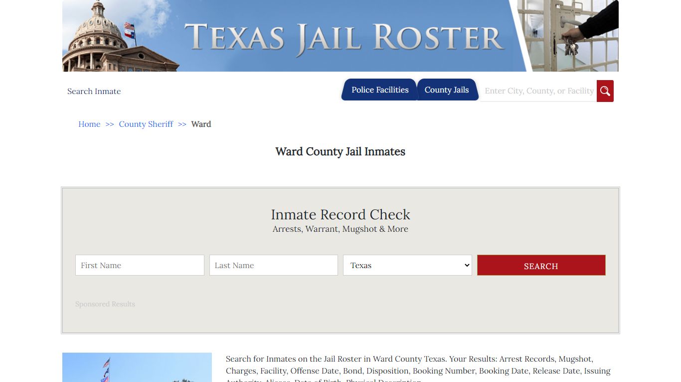 Ward County Jail Inmates - Jail Roster Search